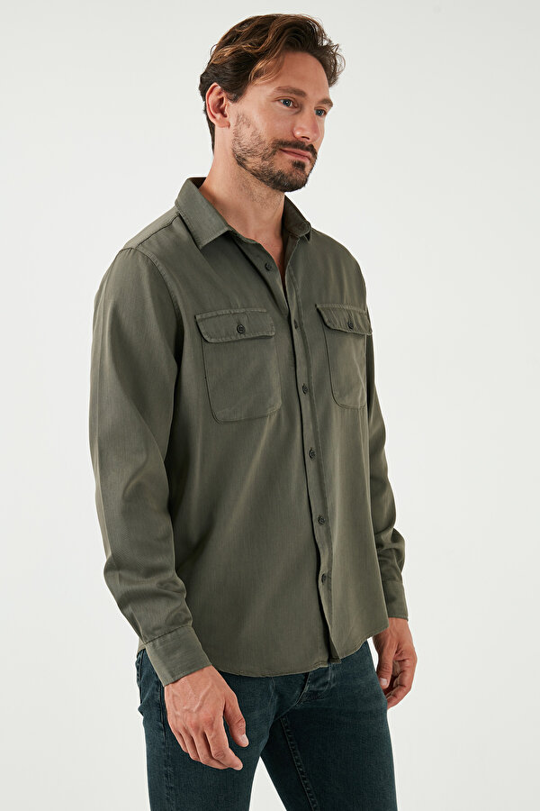 Erkek Gömlek CF25W128858 HAKİ