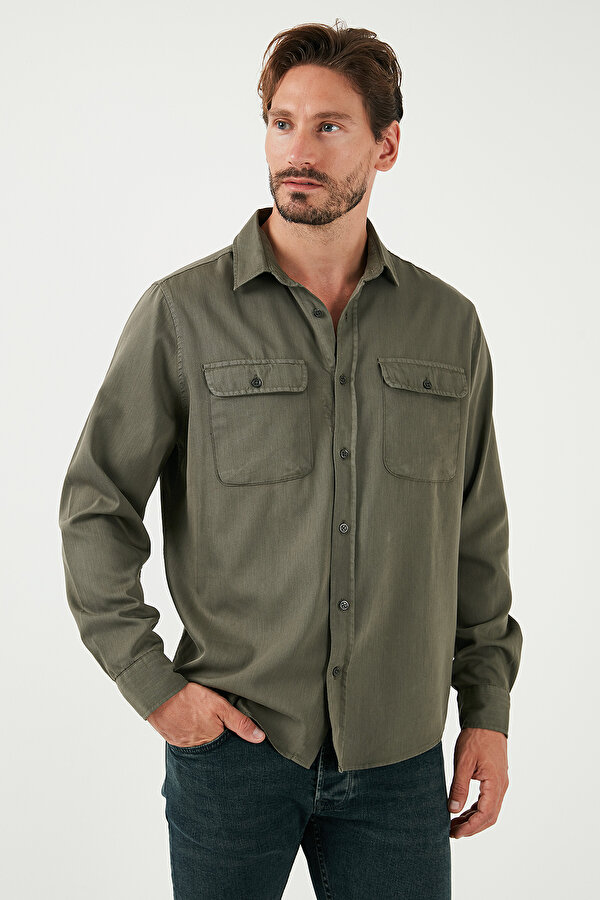 Erkek Gömlek CF25W128858 HAKİ