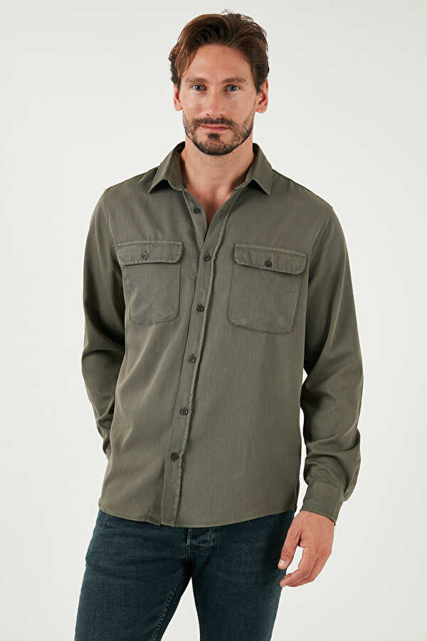 Erkek Gömlek CF25W128858 HAKİ