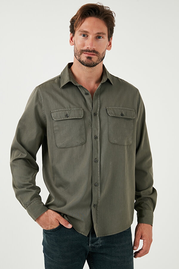 Erkek Gömlek CF25W128858 HAKİ