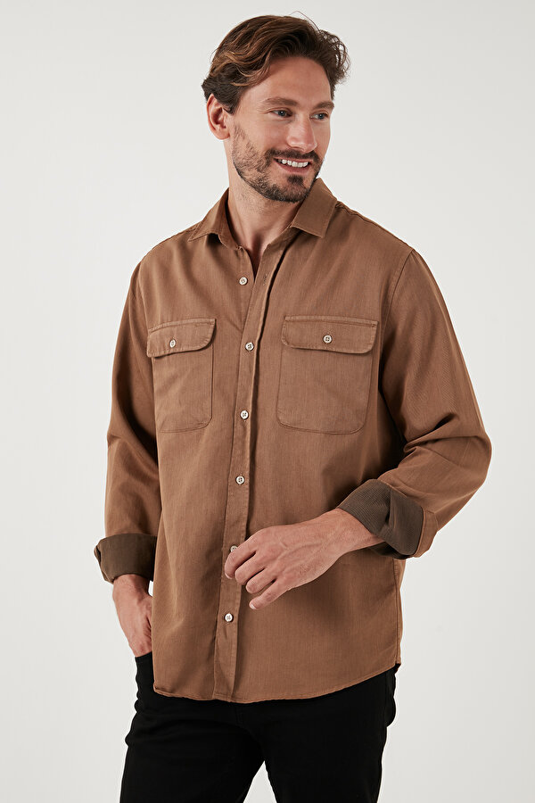 Erkek Gömlek CF25W128858 CAMEL