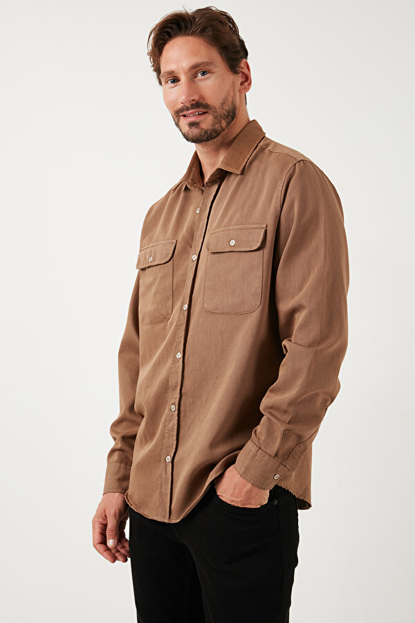 Erkek Gömlek CF25W128858 CAMEL