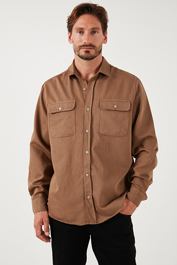 Erkek Gömlek CF25W128858 CAMEL