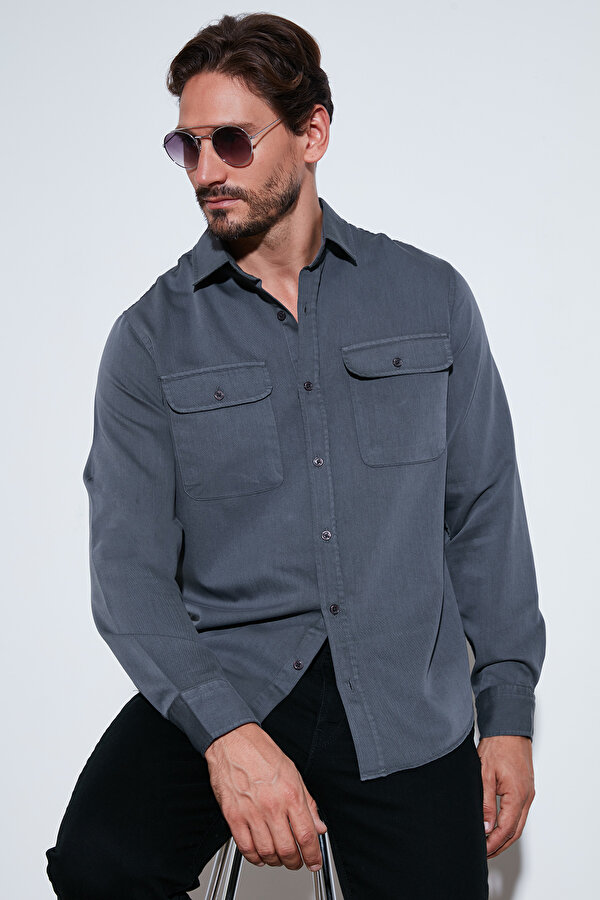 Erkek Gömlek CF25W128858 ANTRASİT