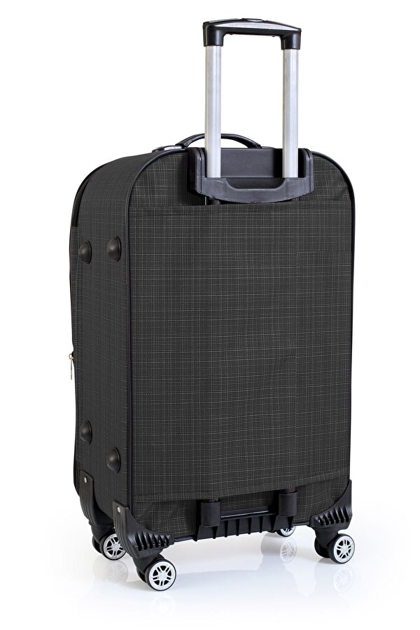 Büyük Ve Orta Boy Valiz Seti 4 Teker Kumaş Valiz Antrasit 1081