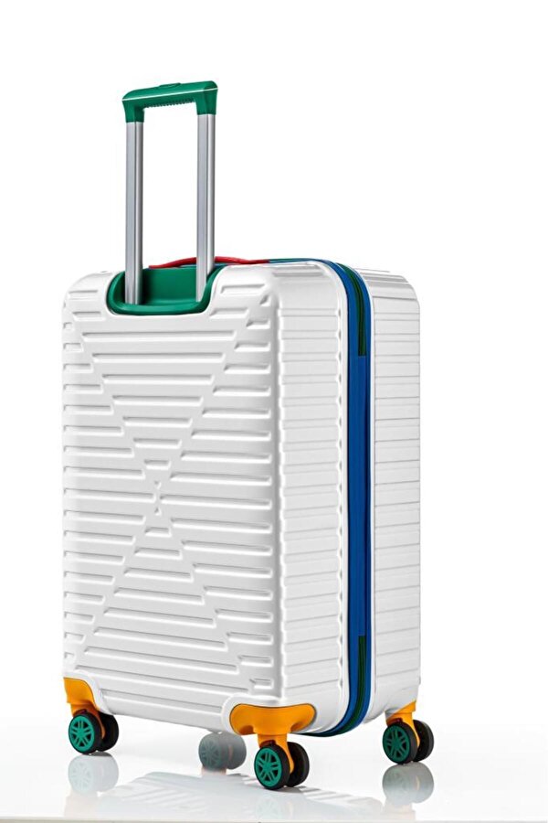 Kabin Boy %100 Polikarbon Valiz 4x2 Teker Beyaz 1088