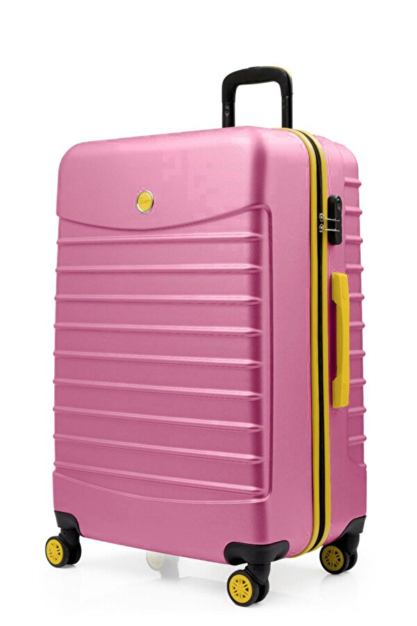 Büyük Boy Valiz 4x2 Teker Pembe 1168
