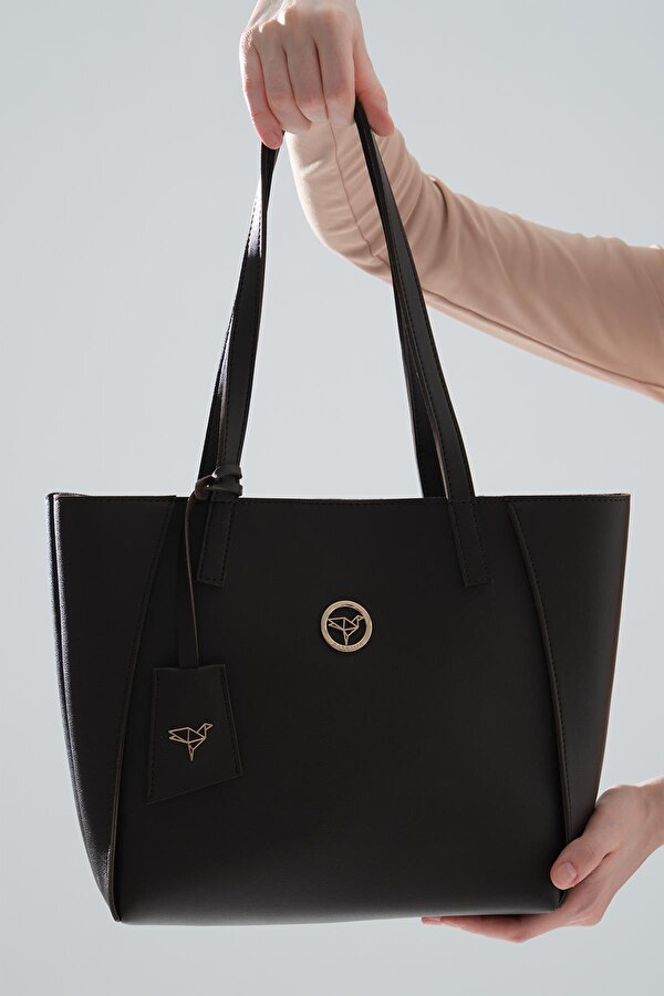 Sofia Mıknatıs Kapamalı Geniş Fermuar Bölmeli Orta Boy Kadın Omuz Kol Çantası Kahverengi