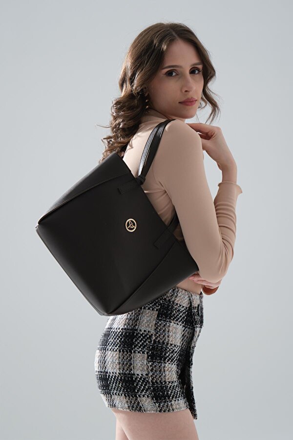 Sofia Mıknatıs Kapamalı Geniş Fermuar Bölmeli Orta Boy Kadın Omuz Kol Çantası Kahverengi