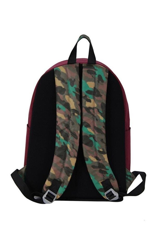 Benetton Okul Sırt Çantası Bordo Kamuflaj