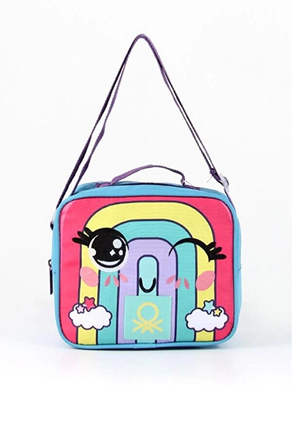 Gökkuşağı Desenli Anaokul Çantası Seti(Anaokul Çantası, Beslenme Çantası)