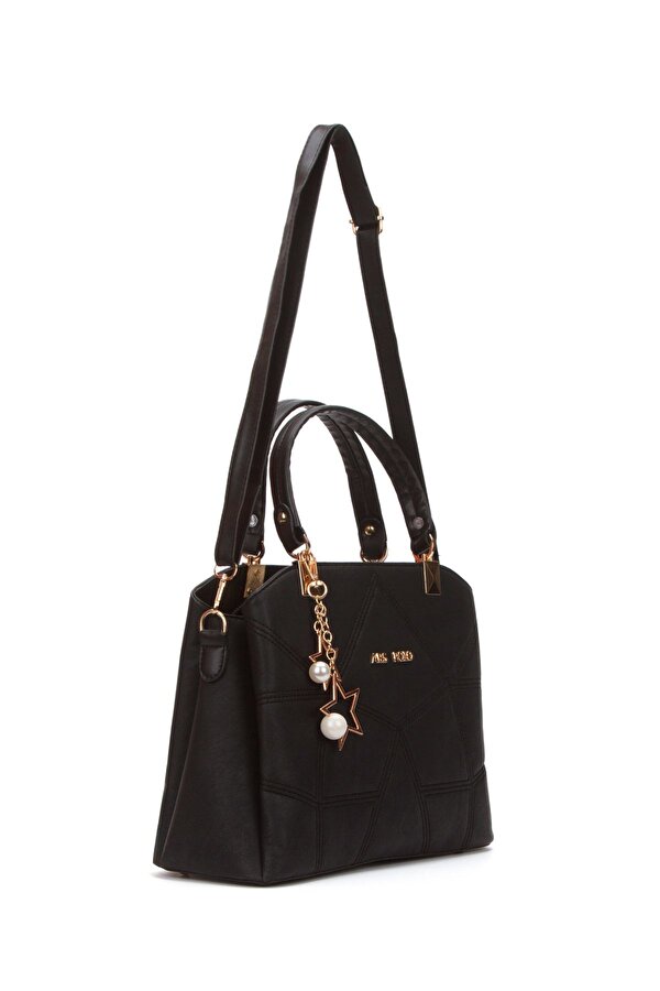 Kadın Butterfly Siyah El Ve Omuz Çantası Kol Çantası