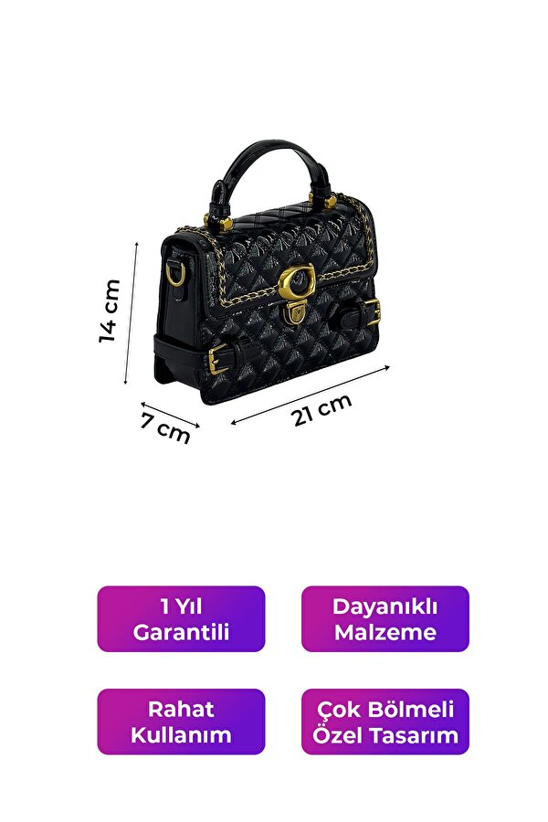 Kadın Çanta Rugan Siyah 26466