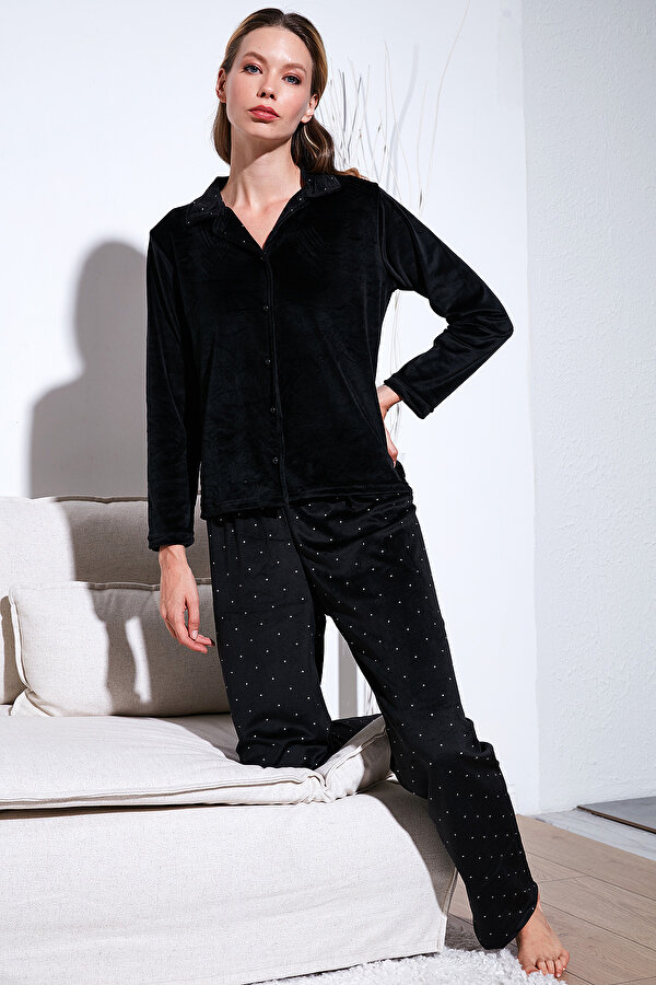 Bayan Pijama Takımı 65713311 SİYAH