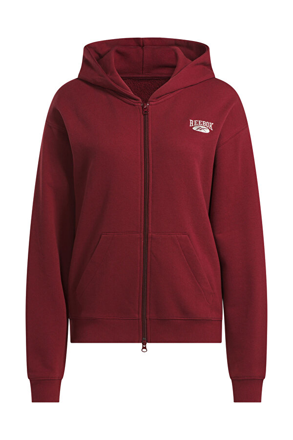 Reebok Hoodie Blue Бордовый Женщина Толстовка На Молнии