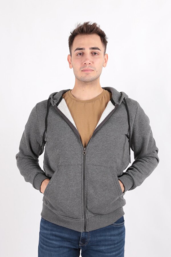 5617 Erkek 3 İplik Sweatshirt Hırka