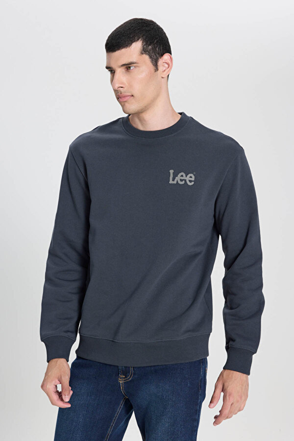 Bisiklet Yaka Sweatshirt GRI Erkek Sweatshirt