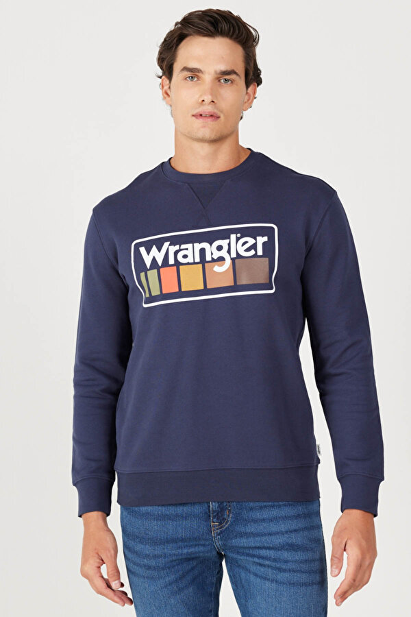 Regular Fit Normal Kesim Lacivert Erkek Sweatshirt