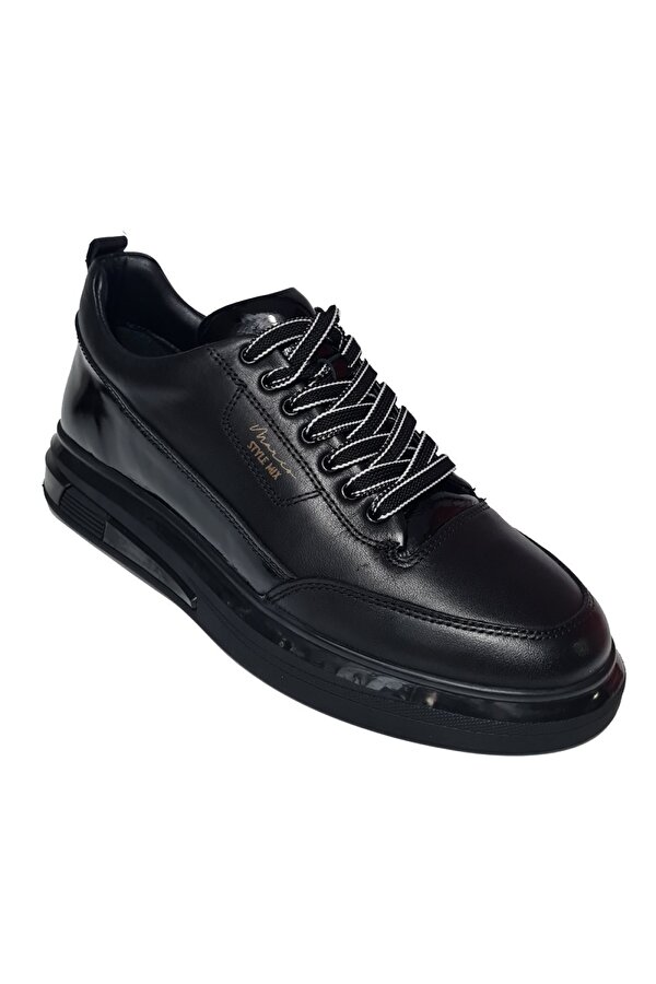 Rugan Parçalı Model Hakiki Deri Kalın Köpük Taban Erkek Sneaker Ayakkabı 19380