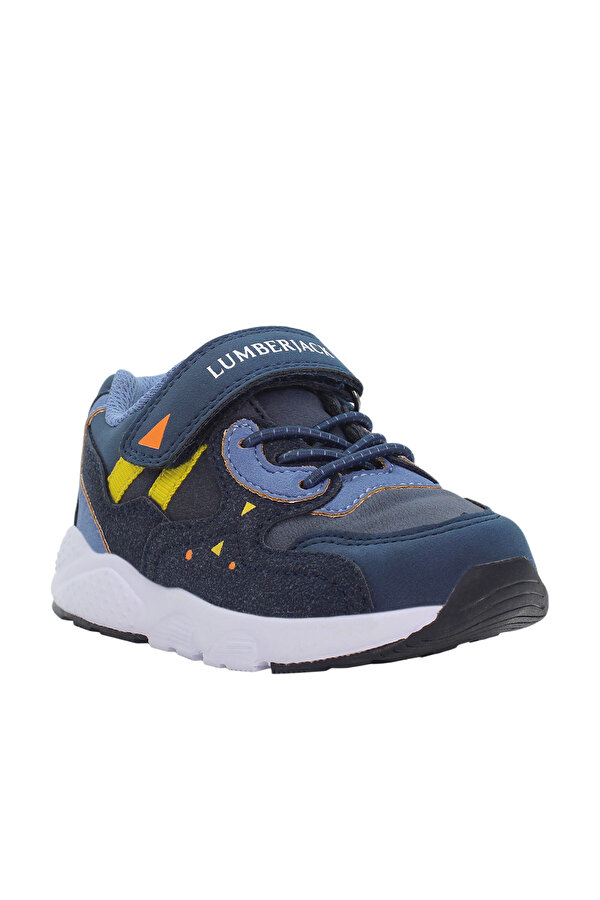 1 VELCRO AND ELASTIC LACE NAVY BLUE Boy Sneaker