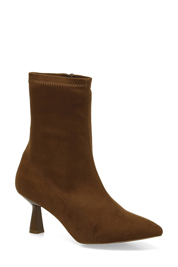 24K-618 4PR Taba Kadın Topuklu Bot