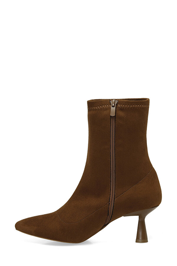 24K-618 4PR Taba Kadın Topuklu Bot