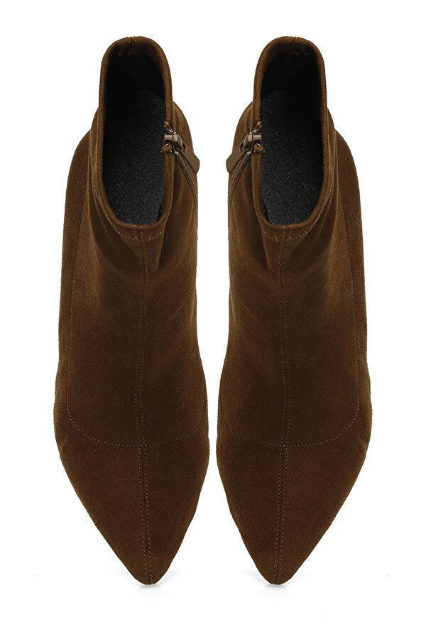 24K-618 4PR Taba Kadın Topuklu Bot