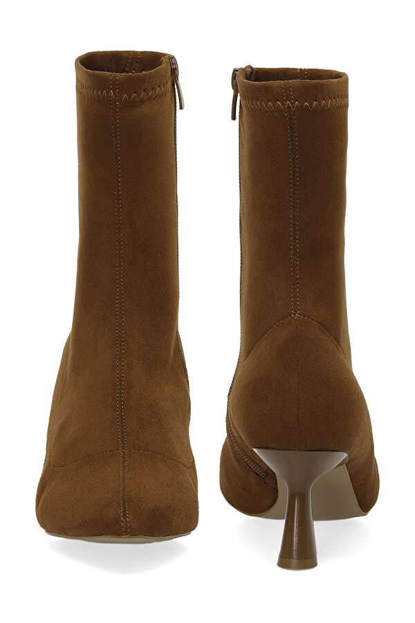 24K-618 4PR Taba Kadın Topuklu Bot