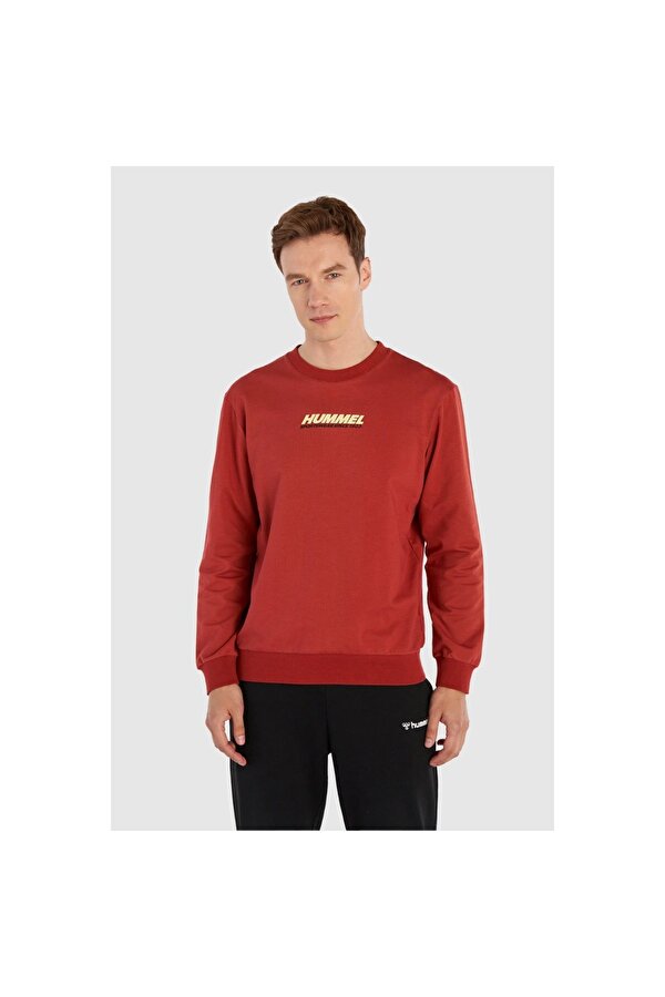 Alden Erkek Kırmızı Yuvarlak Yaka Sweatshirt