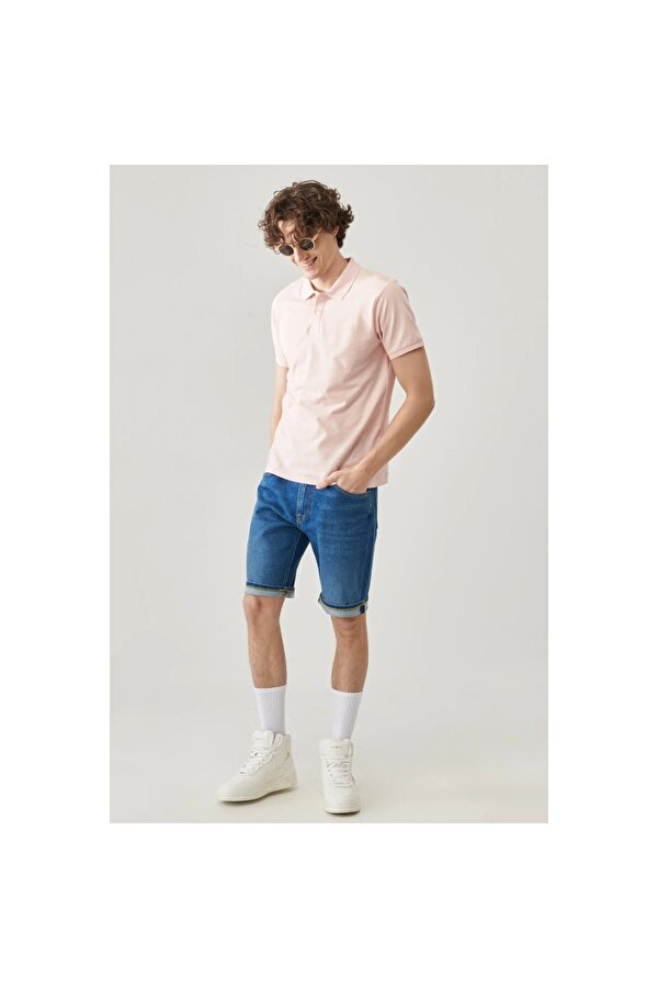 Erkek Pembe Polo Yaka Tişört