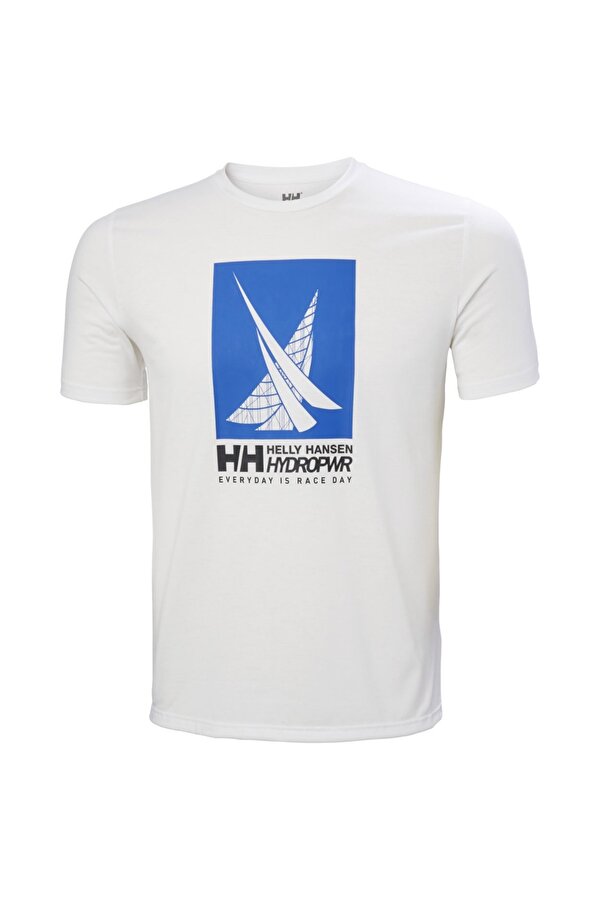 Hp Race Graphic Erkek Beyaz Yuvarlak Yaka Tişört