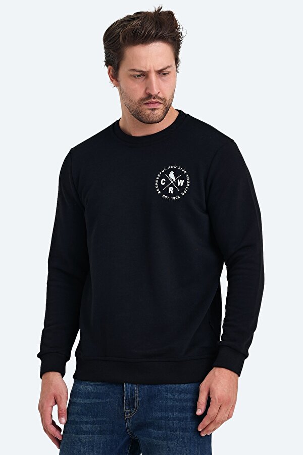 LIFE Erkek Sweatshirt Siyah