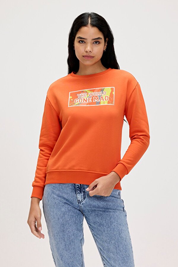 Re-Carina Turuncu Kadın Sweatshirt