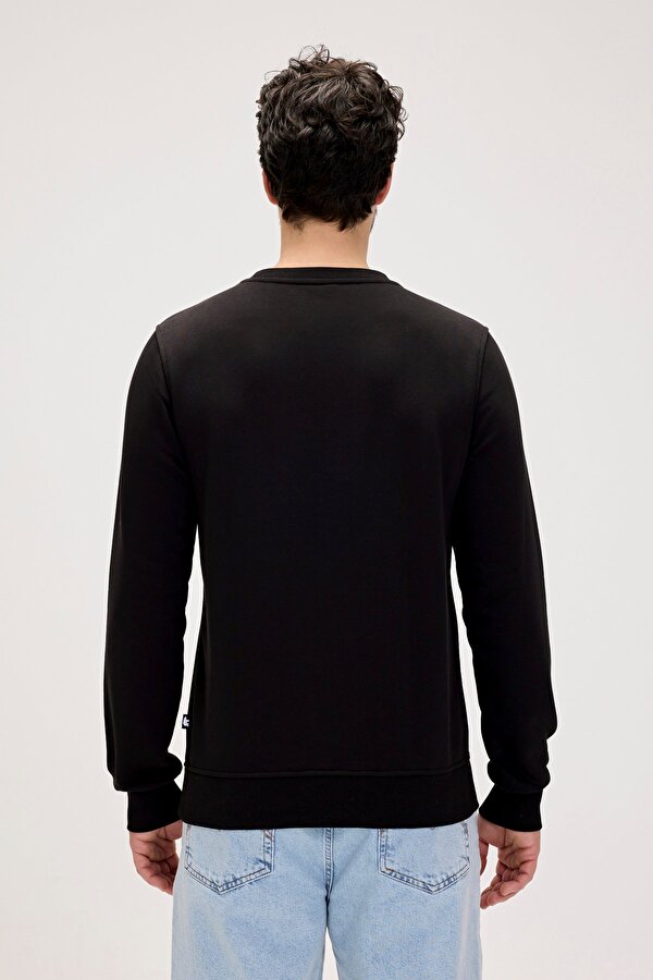 Splashy Siyah Erkek Baskılı Sweatshirt