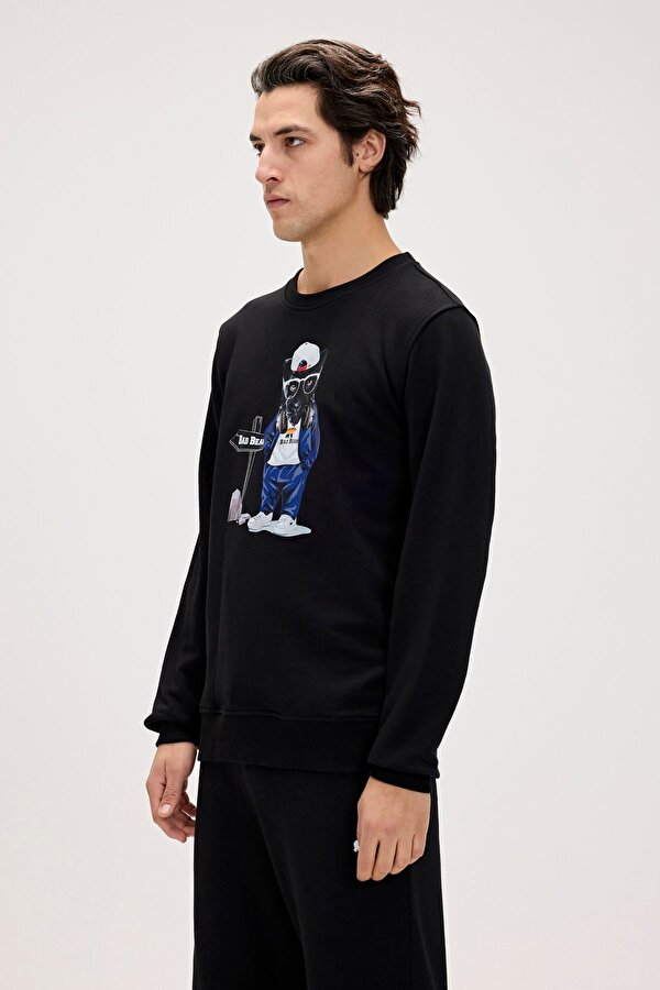 Panther Siyah Erkek Sweatshirt