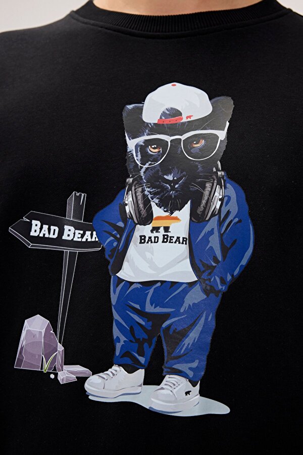 Panther Siyah Erkek Sweatshirt