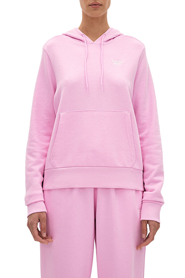 Reebok Ri Sl French Terry Hoodie Розовый 010 Женщина Толстовка С Капюшоном