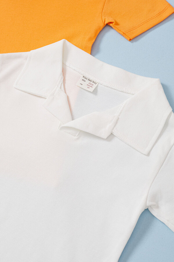 Erkek Bebek Polo Yaka 2 li Kısa Kol Tişört