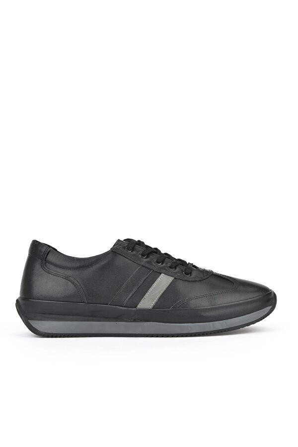 Erkek Hakiki Deri Sneaker 143423Z78 Siyah