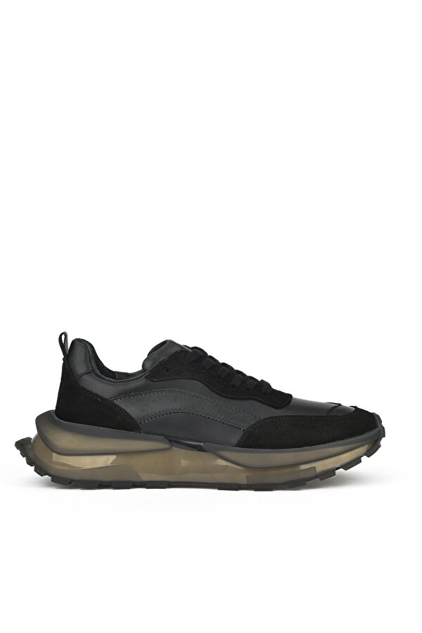 Erkek Hakiki Deri Sneaker 1431042Z7015 Siyah