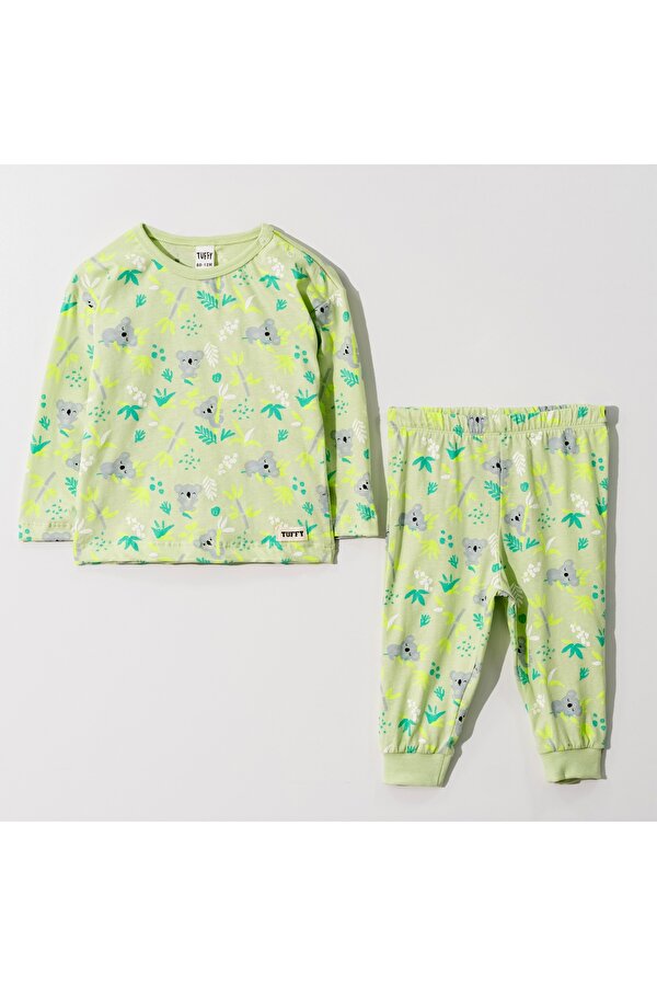 Erkek Çocuk Baskılı Pamuklu Pijama Takımı