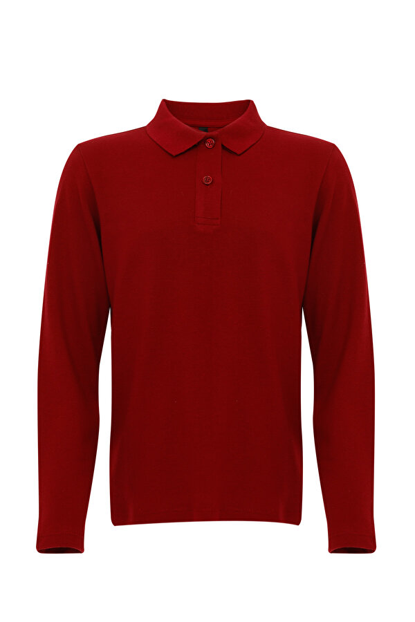 KU BASIC 15KDS04 4PR Bordo Erkek Çocuk Uzun Kol T-Shirt