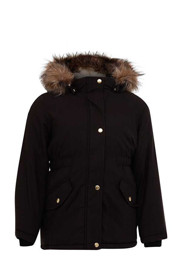 NMFMARLIN PARKA JACKET Siyah Kız Çocuk Kaban