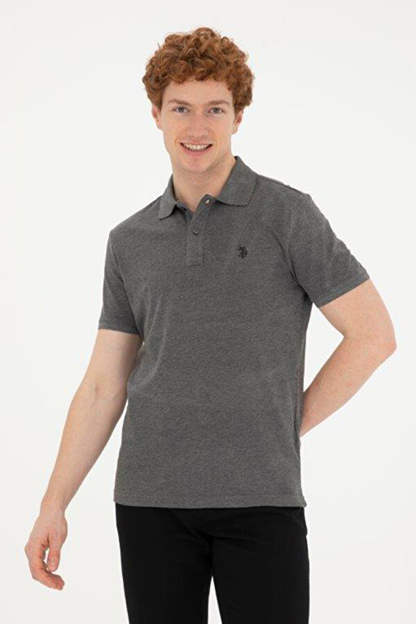 Erkek Polo Yaka T Shirt G081GL0111792406 ANTRASİT MELANJ