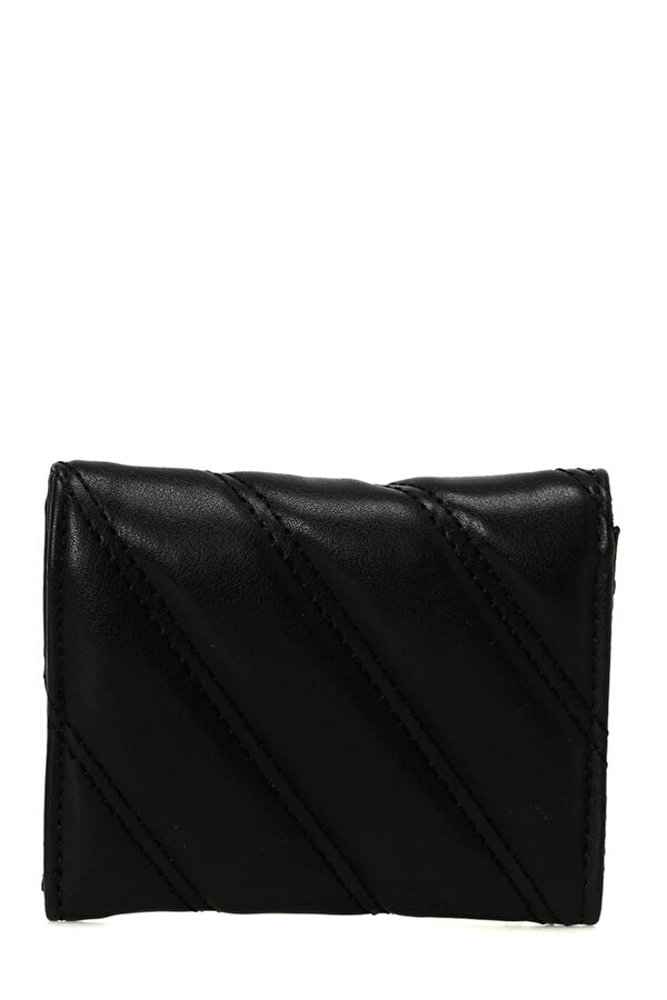 BIG PARALLEL KAPITONE 4PR Siyah Kadın Cüzdan