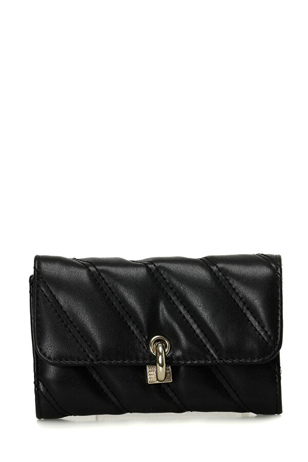 MID PARALLEL KAPITONE 4PR Siyah Kadın Cüzdan