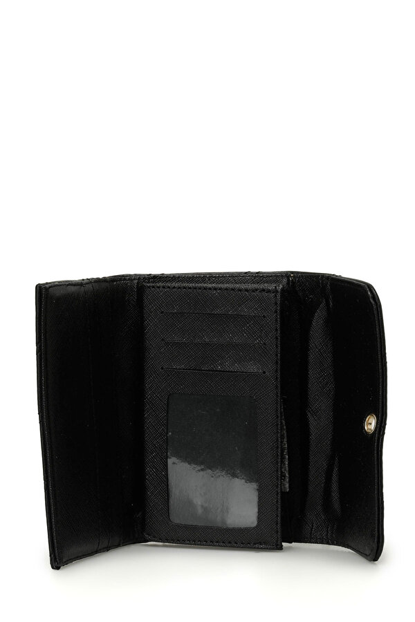 MID PARALLEL KAPITONE 4PR Siyah Kadın Cüzdan