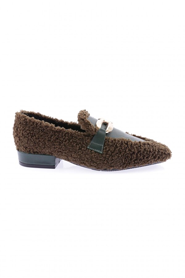 5270-424 Metal Tokali  Peluş  Kadin Oxford Ayakkabi