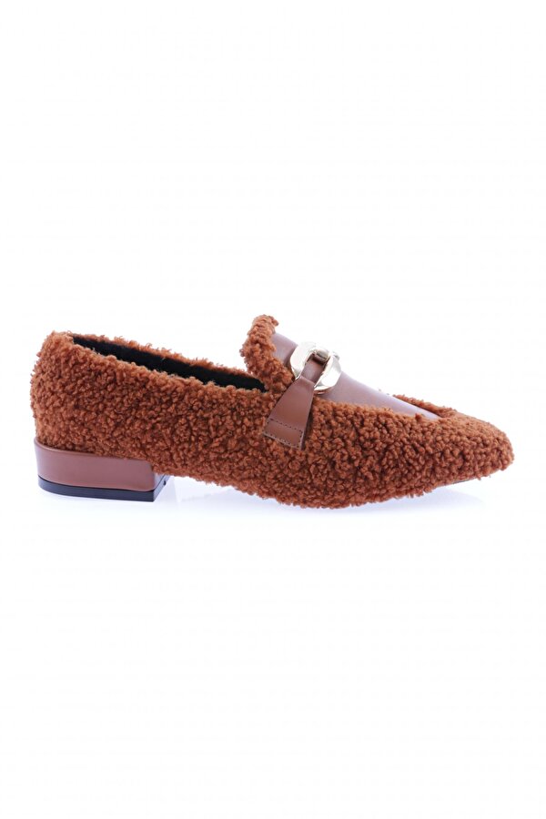 5270-424 Metal Tokali  Peluş  Kadin Oxford Ayakkabi