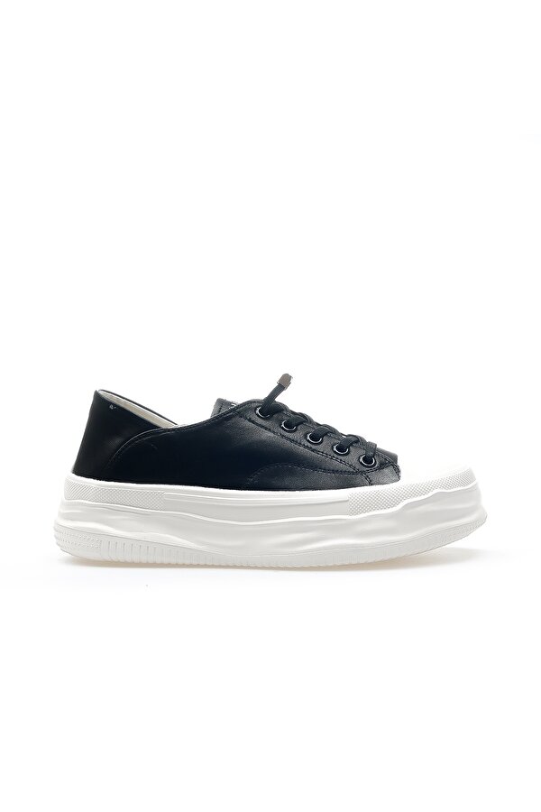 Lufıan Annabel Kadın Hakiki Deri Sneaker Günlük Ayakkabı (36-40) 24k 121230014 Z Siyah